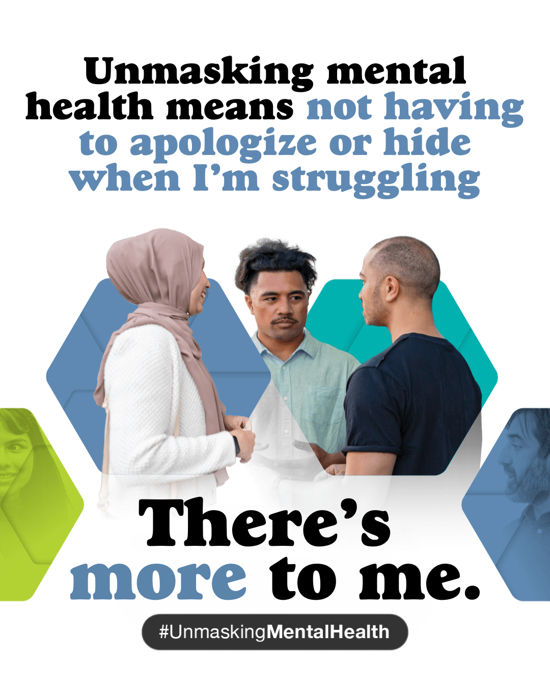 three people having a conversation.