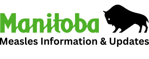 Manitoba Government logo with wording measles information and updates