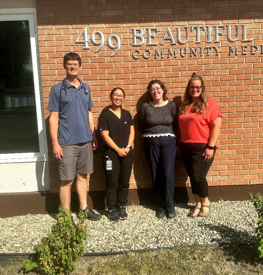 Dr. Brian Milligan, Program Director, Residents Dr. Gabrielen Alvero and Dr. Emma Ball and Jenna Kilburn, Program Administrator. 