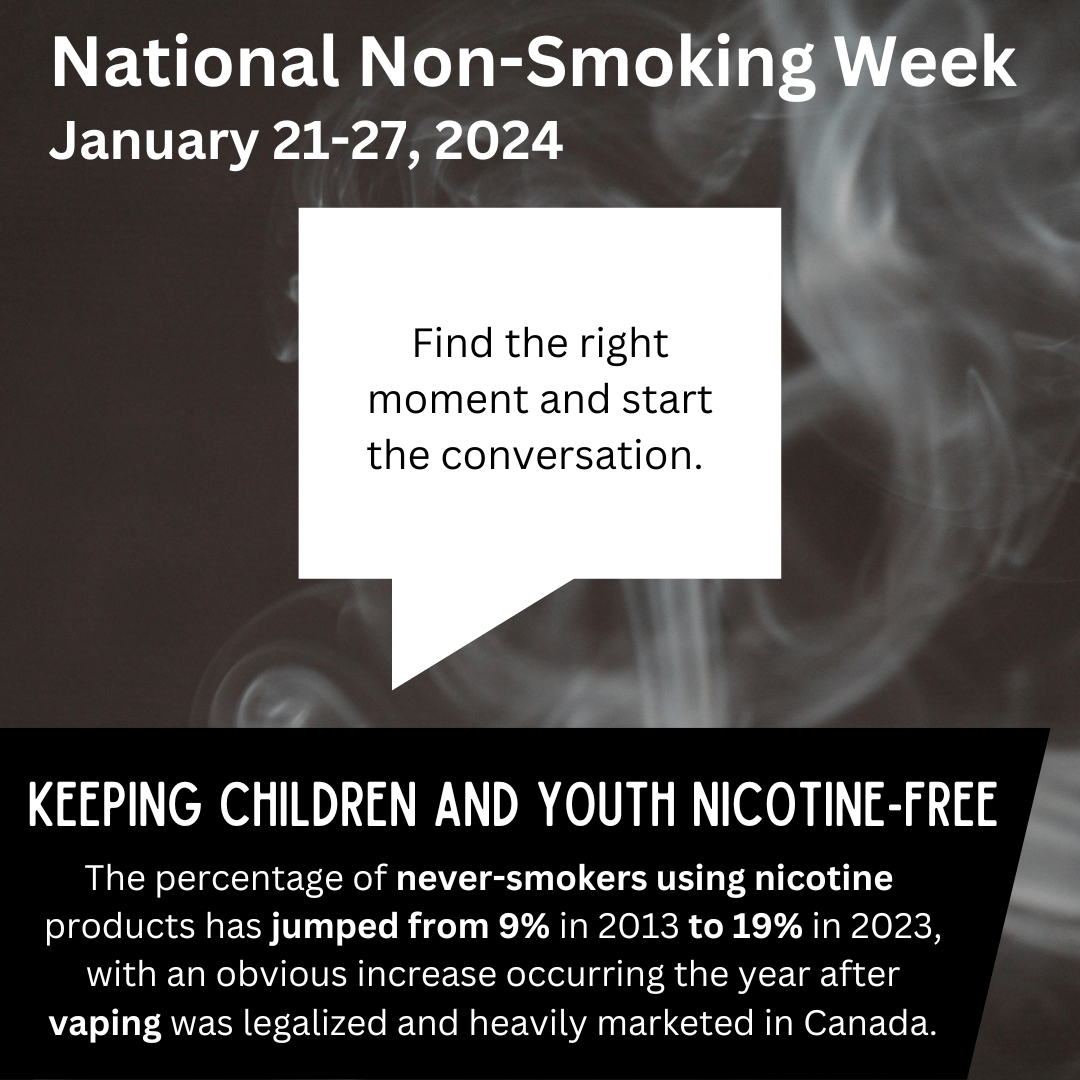 National Non-Smoking Week 2024 – Keeping Children and Youth Nicotine-Free -  Prairie Mountain Health