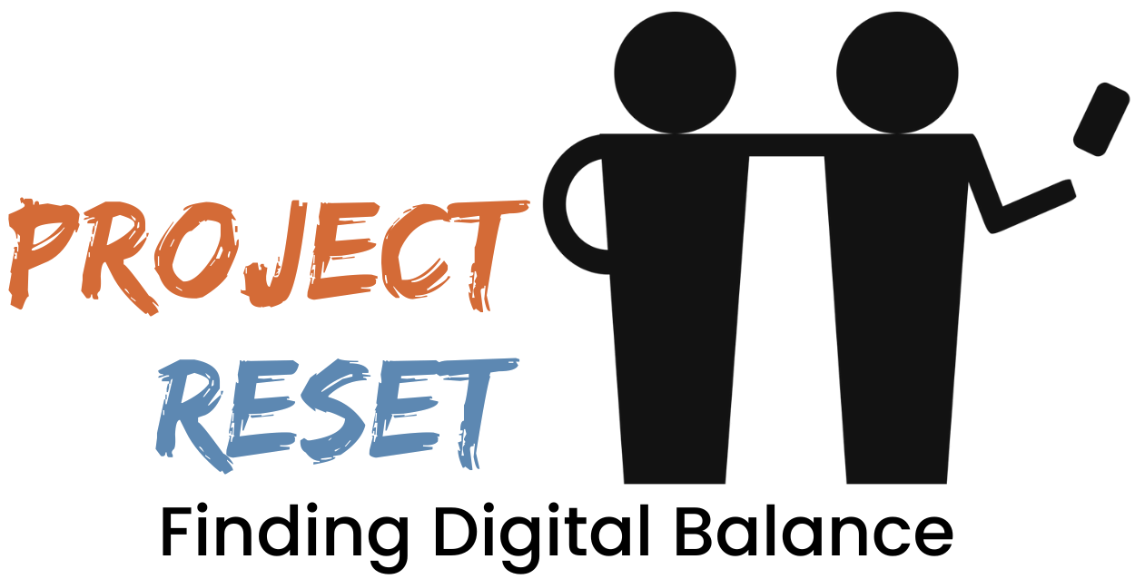 Project Reset logo. Finding Digital Balance