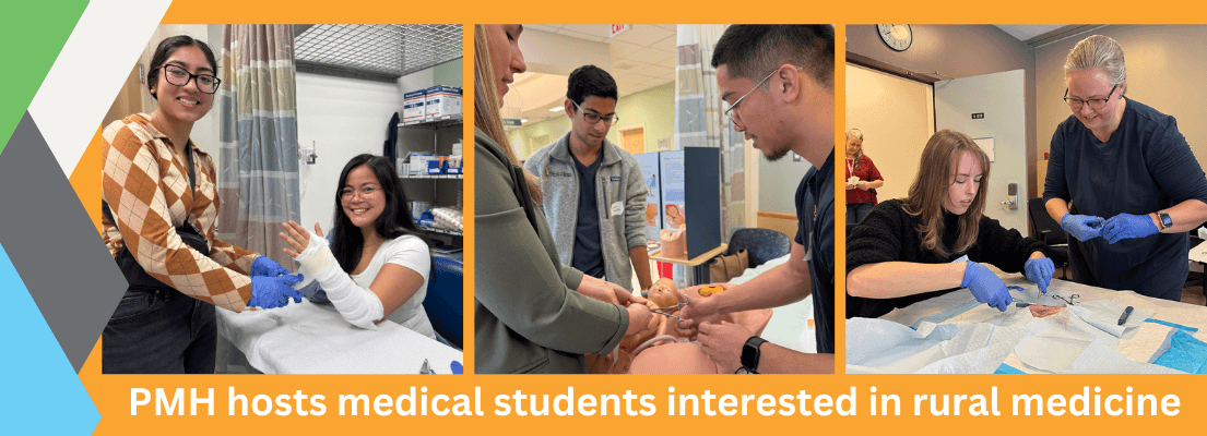 Medical students practicing medical procedures