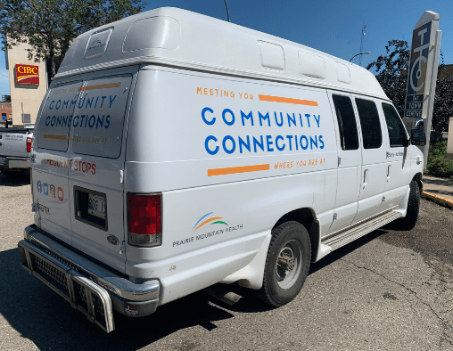 picture of Prairie Mountain Health's outreach van for Community Connections program
